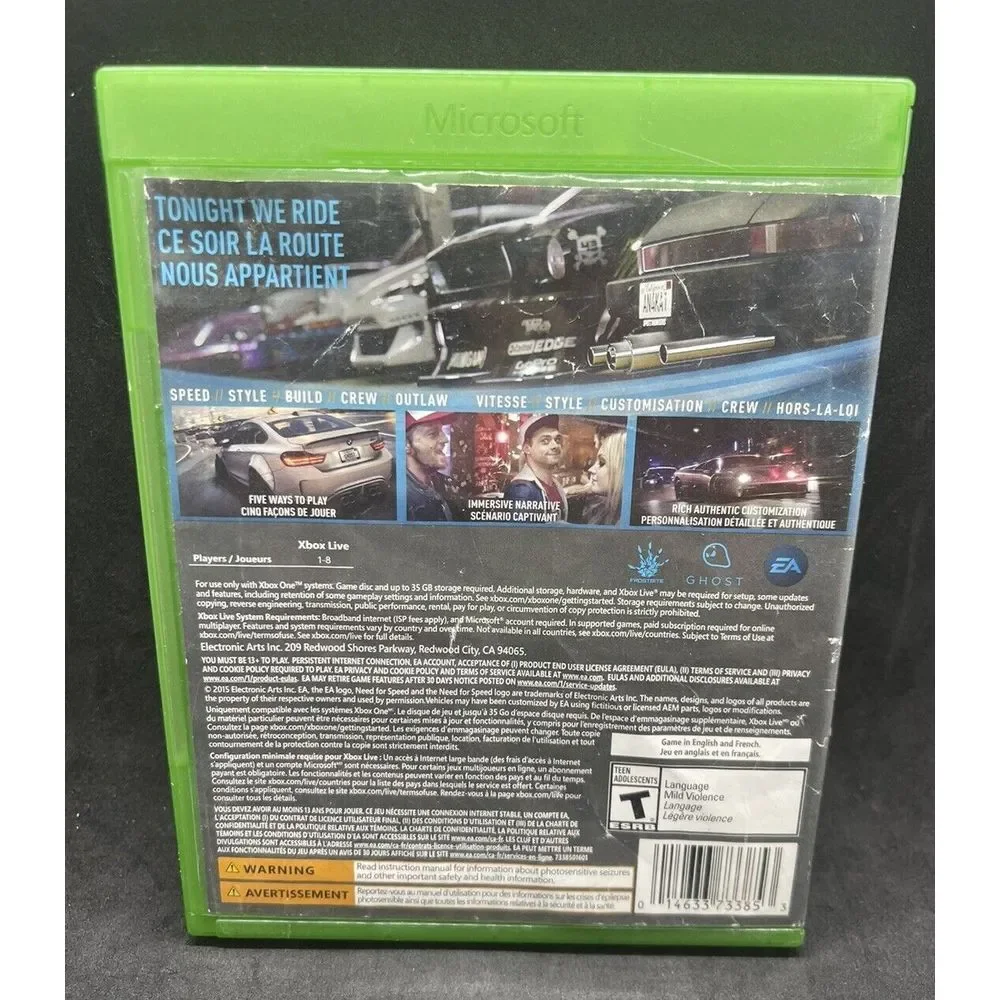 Need for Speed (Microsoft Xbox One,‎ 2015)